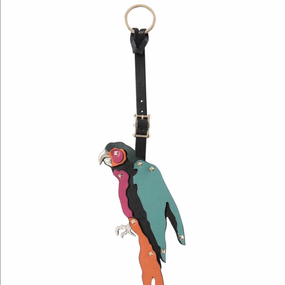 Valentino Parrot Bag Charm Studded Leather - Picture 2 of 2